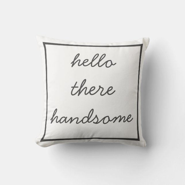 Hej Handsome Nursery Pillow Kudde (Framsida)