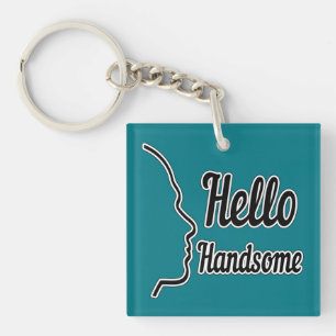Hej Handsome Typography och Ansikte Profile Outlin