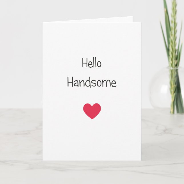 Hej Handsome Valentine Day Card for Boykompis Helgkort (Framsida)
