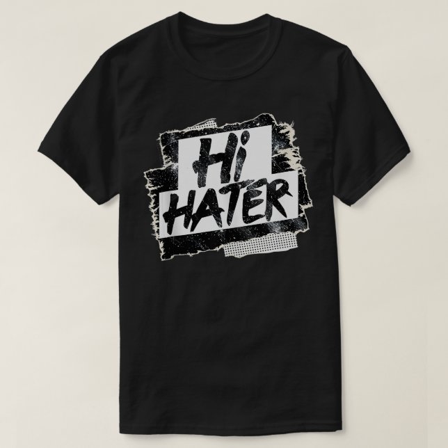 Hej Hater Adjö Hater Funny Superskoj Front Des T Shirt (Design framsida)