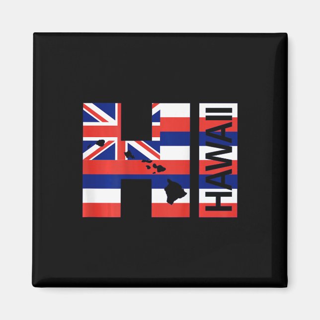 Hej hawaiianska öarnas flagga  magnet (Framsidan)