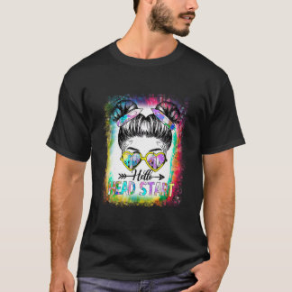 Hej Head Start Tie Dye Messy Bun Kids Tillbaka til T Shirt