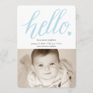 Hej Heart Birance 5 x 7 Meddelande