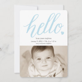 Hej Heart Birance 5 x 7 Meddelande