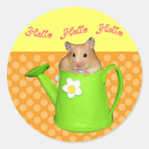 Hej hej hamster runt klistermärke