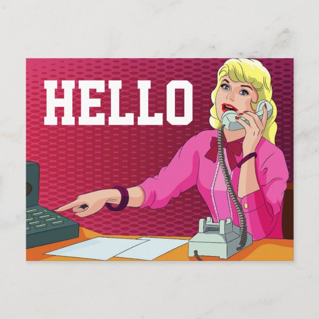 HEJ HEJ POSTCARD DAM VYKORT (Framsida)
