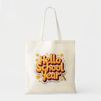 Hej Hej Skolår Retro Solstråle Lärar Totebag Tygkasse