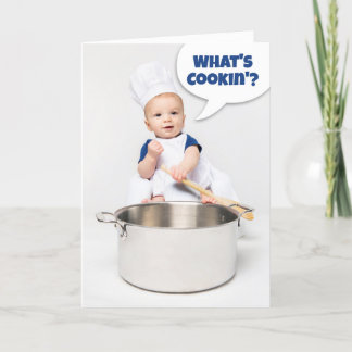 Hej Hej, vad är Cookin för Baby Chef Humor? Helgkort