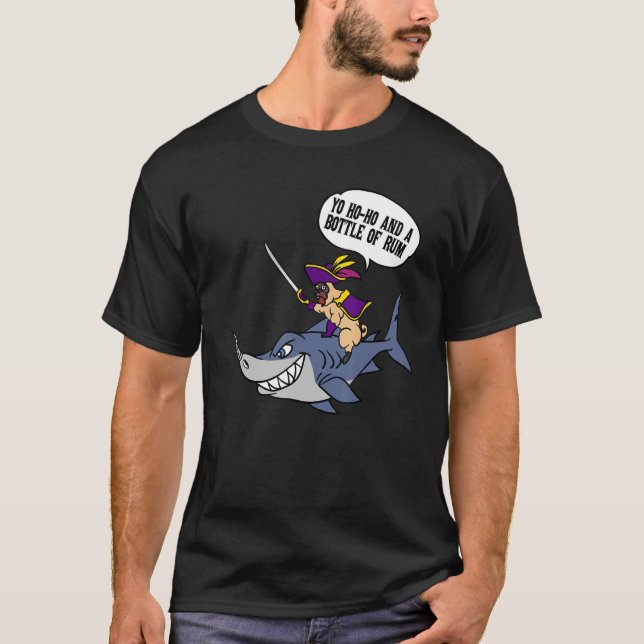 Hej Ho och Flaska på Rum Shark Cat Unicron Buc T Shirt (Framsida)
