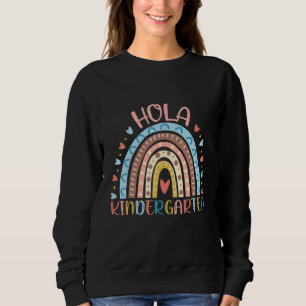 Hej Hola Förskola Spansk Lärare Barn Tillbaka T Shirt