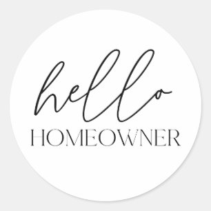 Hej Homeowner Real Gods Runt Klistermärke