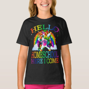 Hej Homeschool här Kom Unicorn T Shirt