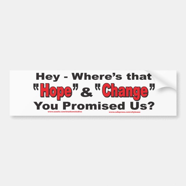 Hej—Hope-and-Change Bildekal (Framsidan)