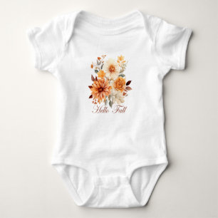 Hej höst Akvarell vilda blommor blad höst T Shirt