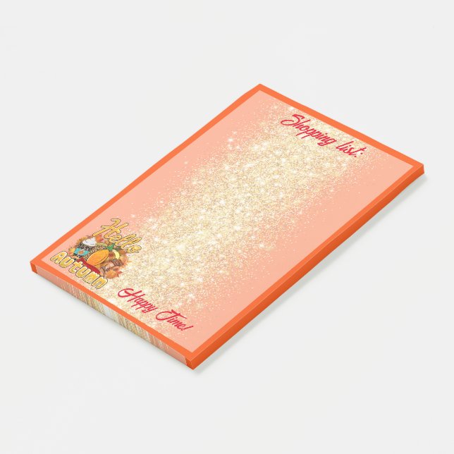 Hej Höst Anpassa text och Färg Post-it Block (Vinklad)