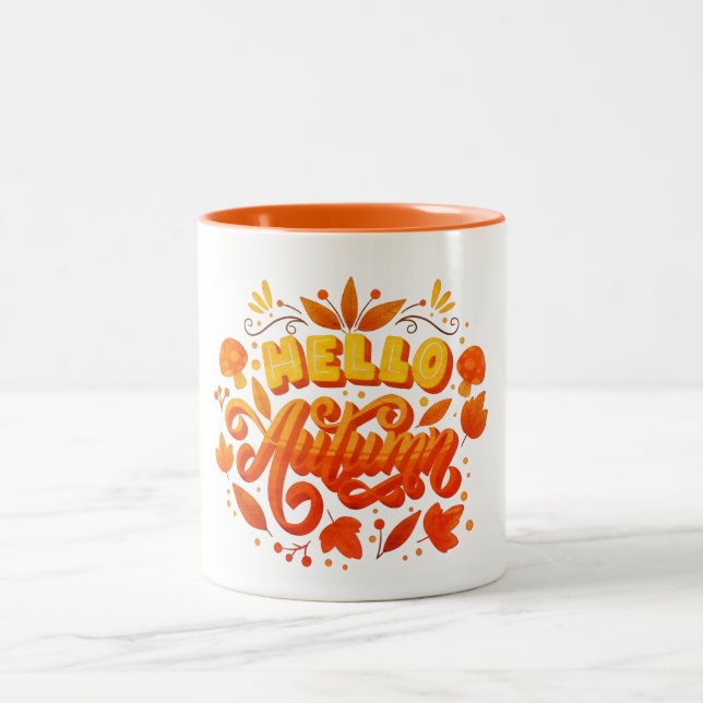 Hej Höst Höstlöv Kaffe Mugg | Mysig Tvåtons (Center)