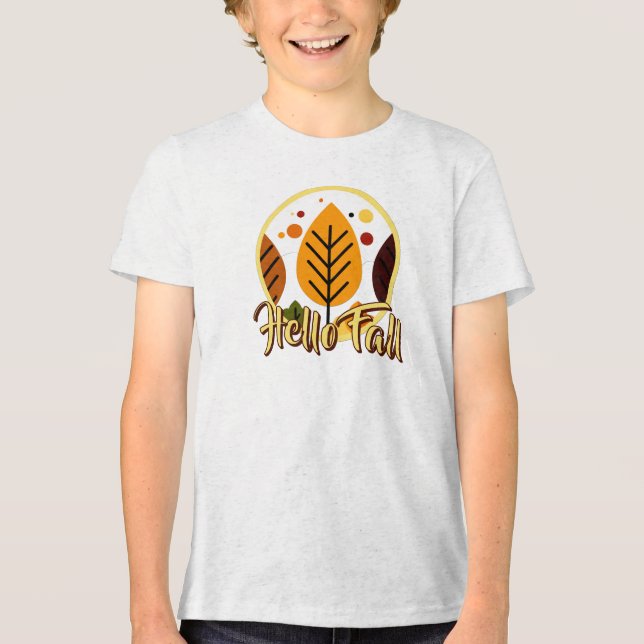 Hej Höst Höstskog Natur T Shirt (Framsida)