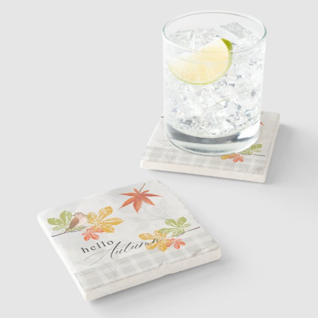 Hej höst med fåglar och Höst löv Stenunderlägg (Sidan)