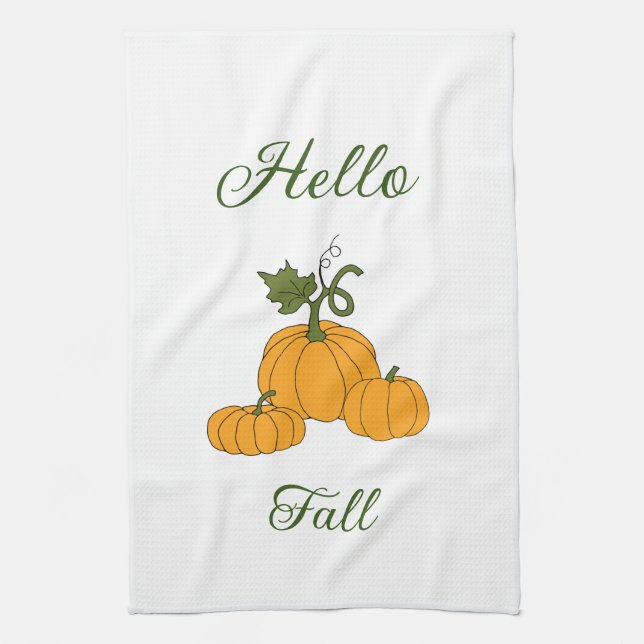 Hej Höst Minimalist Söt   Kökshandduk (Vertikal)