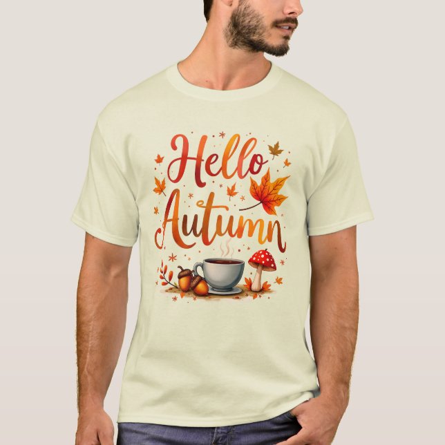 Hej Höst, mysigt nostalgia T Shirt (Framsida)