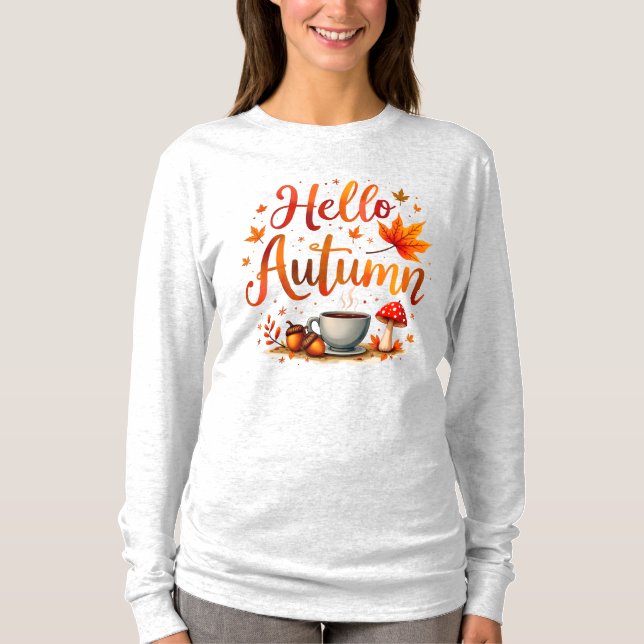 Hej Höst, mysigt nostalgia T Shirt (Framsida)