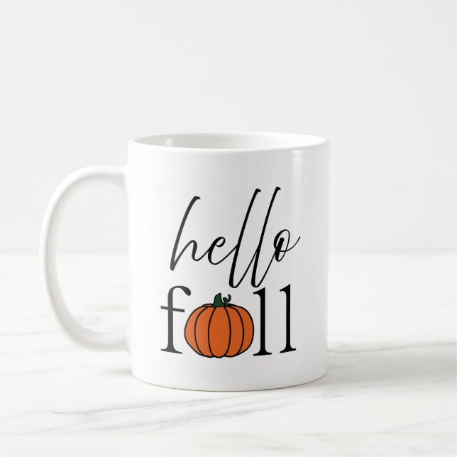 hej höst Orange Pumpa Kaffe Mugg (Vänster)