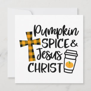 Hej höst pumpa krydda & Jesus Kristus höst Chris Inbjudningar