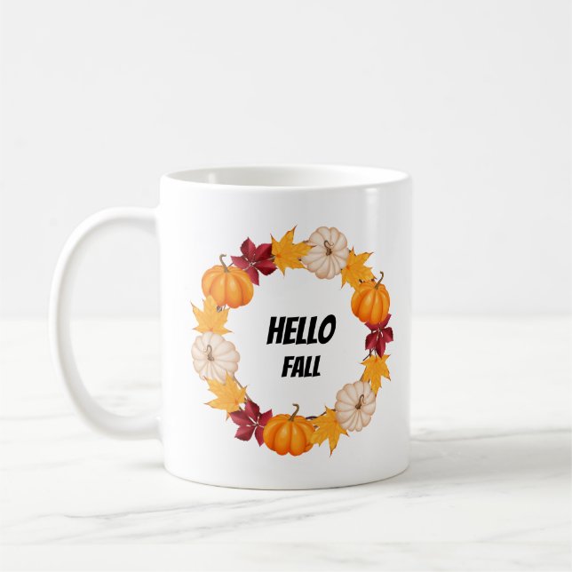 Hej Höst Pumpa – Mysig Höstsäsong Kaffemugg (Vänster)