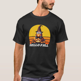 Hej höst pumpa rutig lastbil Tomte för Hallowee T Shirt