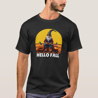Hej höst pumpa rutig lastbil Tomte för Hallowee T Shirt