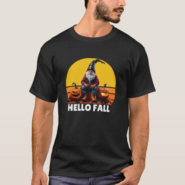 Hej höst pumpa rutig lastbil Tomte för Hallowee T Shirt (Framsida)