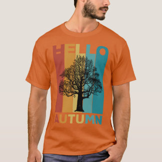 Hej höst retro vintage design för älskare av höst t shirt
