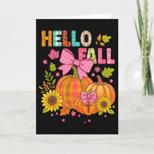 Hej höst tacksgiving coquette boho blomster höst  kort