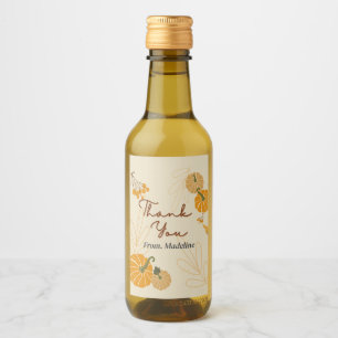 Hej höstnedgång tack för anpassningsbar mini vin-m vinetikett