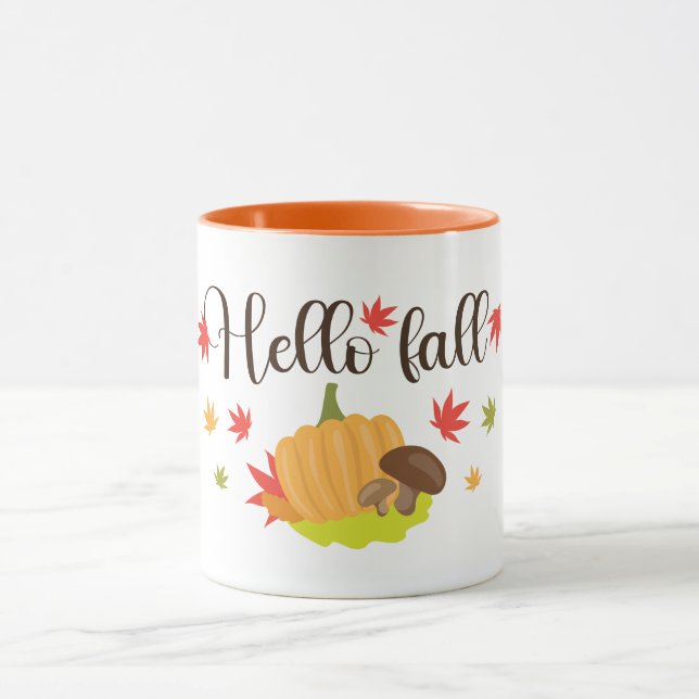 Hej höstpumpa och svamp höst  mugg (Center)