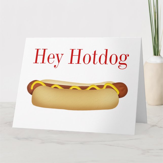 Hej Hotdog BIG Greeting Card - SRF Kort (Framsida)