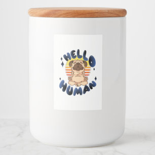 Hej human Meditating yoga hund Mat Etikett