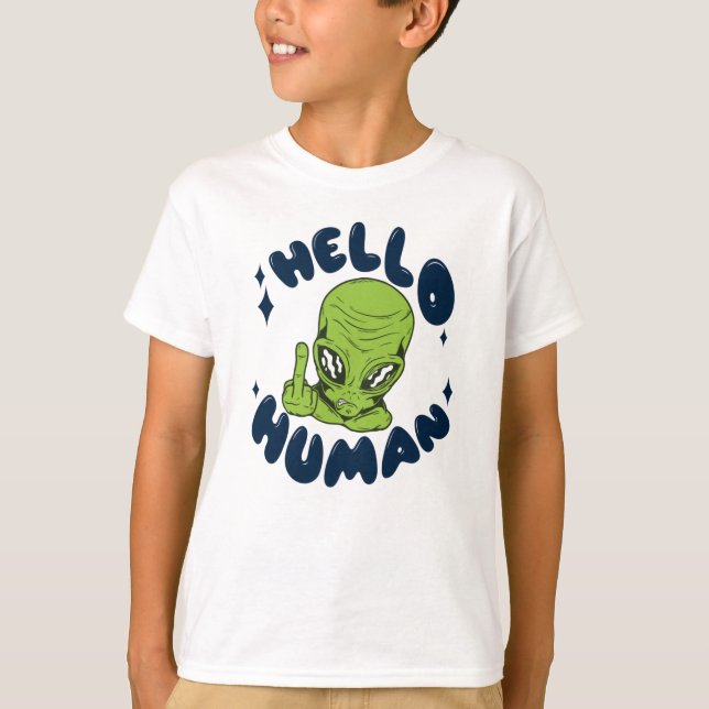 Hej, humant, Alien T Shirt (Framsida)