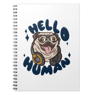 Hej hund av humant ljus anteckningsbok