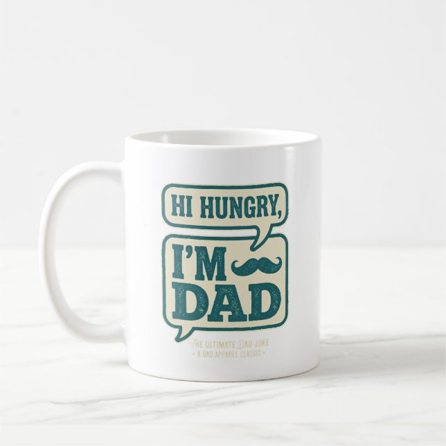  Hej hungrig jag är Pappa Tee - Glad fadersdag pre Kaffemugg (Vänster)