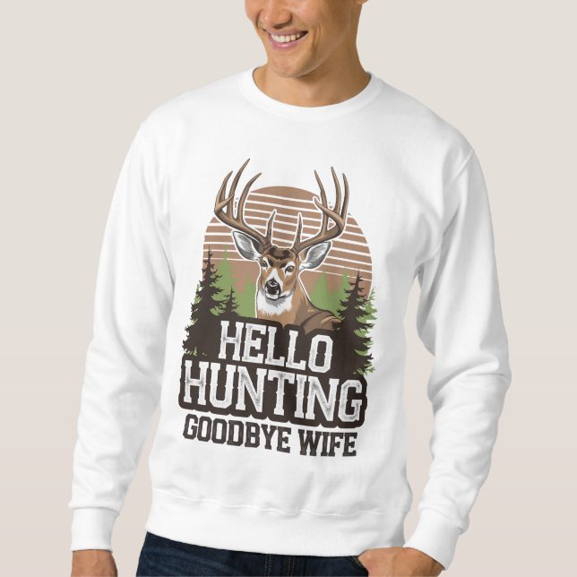 Hej Hunting Adjö, fru Lång Ärmad Tröja (Framsida)