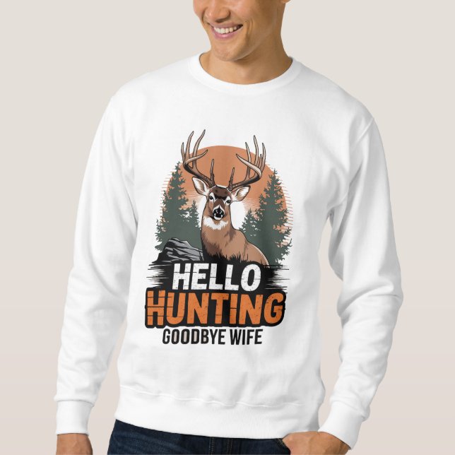 Hej Hunting Adjö, fru Lång Ärmad Tröja (Framsida)