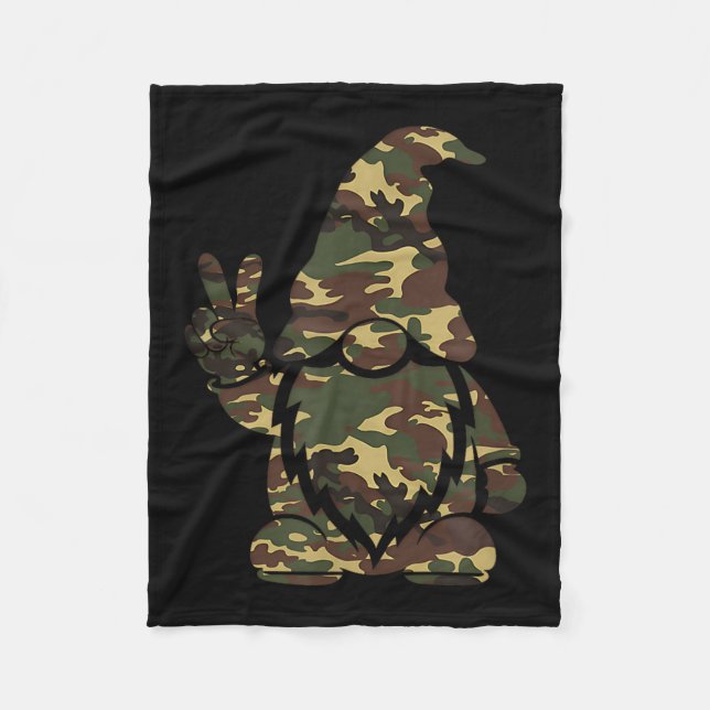 Hej Hunting Season jul Camouflage Camo Gno Fleecefilt (Framsidan)