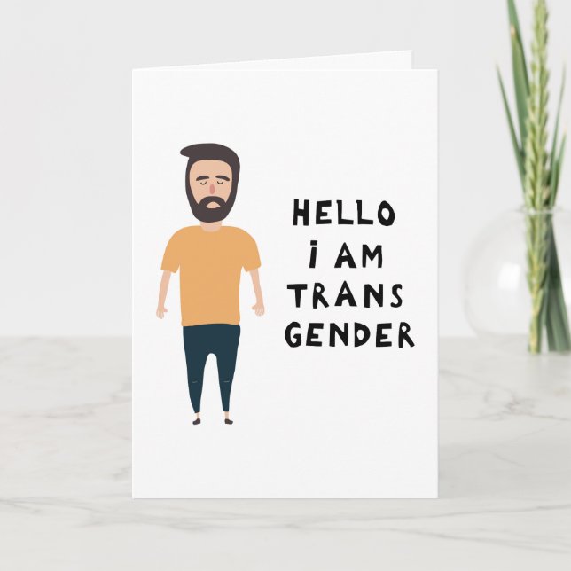 Hej I är Transgender Kort (Framsida)