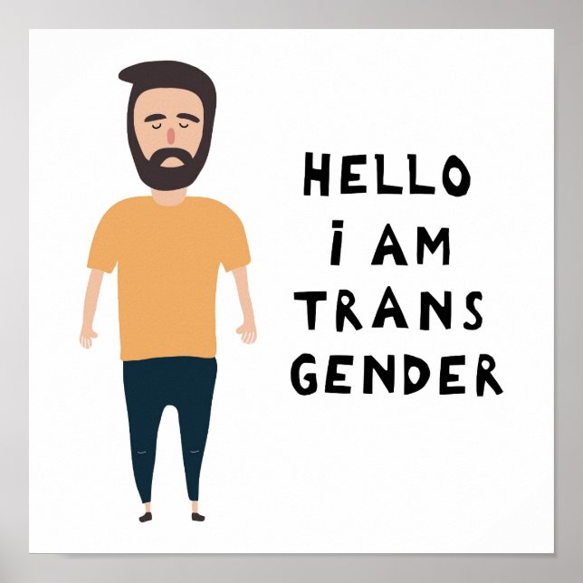 Hej I är Transgender Poster (Framsidan)