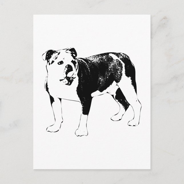 Hej i bläck, hundpost vykort (Framsida)