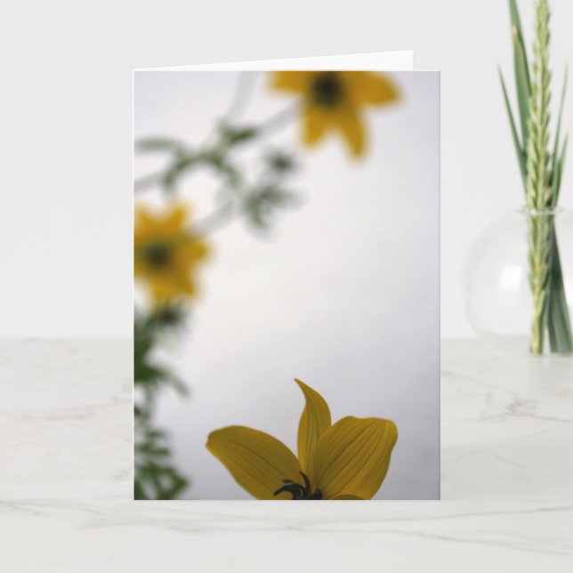 Hej i Gult Floral Photography Greeting Card Kort (Framsida)