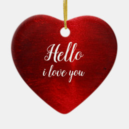 hej i kärlek du julgransprydnad keramik