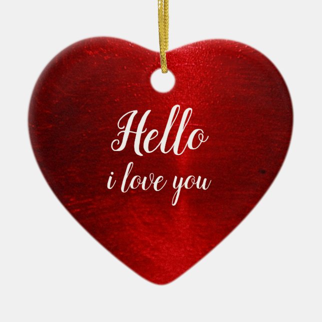 hej i kärlek du julgransprydnad keramik (Framsidan)