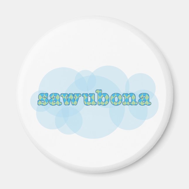 Hej i mönster i Zulu wawubona argyle Magnet (Framsidan)